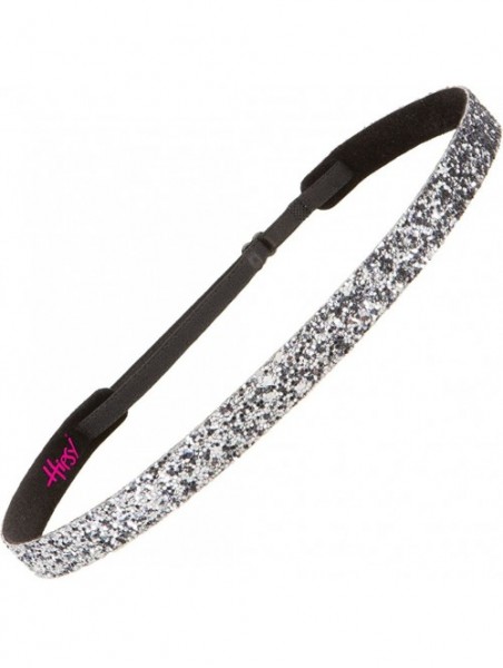 Headbands Women's Adjustable NO Slip Skinny Bling Glitter Headband - Gunmetal & Navy - CI11MNIWVX3 $14.40