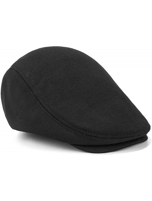 Newsboy Caps Men's Cotton Flat Ivy Gatsby Irish Newsboy Cap Driving Hat Cabbie Cap - 176 Black - CJ18W4O8NI7 $13.18