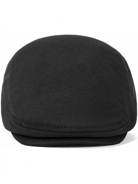 Newsboy Caps Men's Cotton Flat Ivy Gatsby Irish Newsboy Cap Driving Hat Cabbie Cap - 176 Black - CJ18W4O8NI7 $13.18