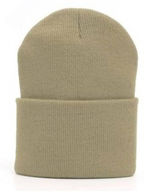 Skullies & Beanies Long Beanie - Khaki - C6119FMN23X $12.90