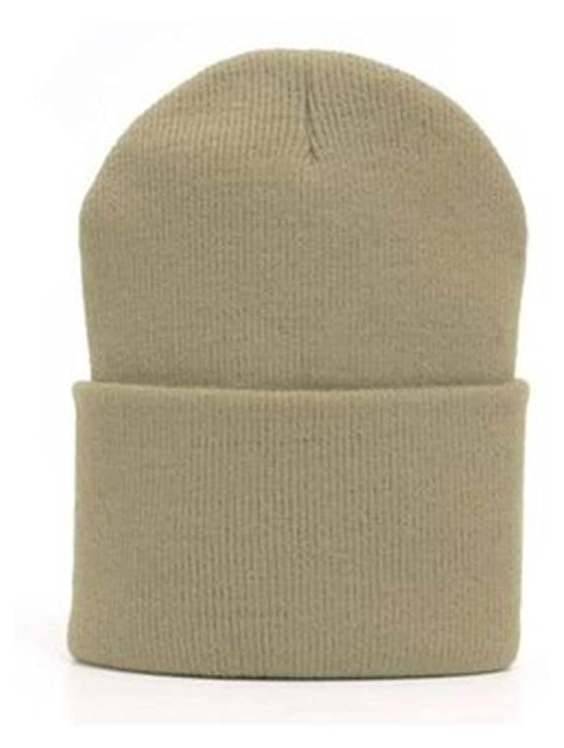 Skullies & Beanies Long Beanie - Khaki - C6119FMN23X $12.90