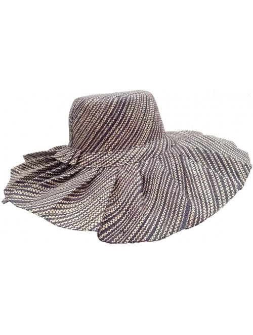 Sun Hats XXL Head Wide Brown Madagascar Hat with Ruffles - C711O2H8W4F $57.92