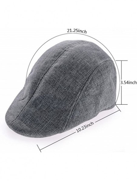 Newsboy Caps Men's Herringbone Tweed Newsboy Cabbie Flat Driving Hat Golf Cap - Black - CH12D4PIZSD $13.55