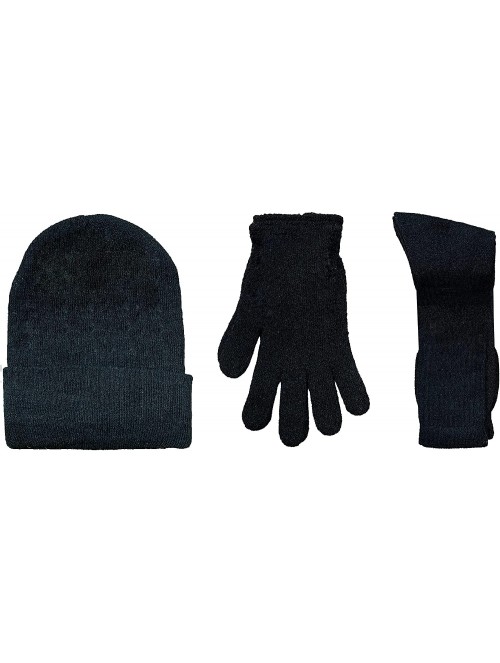 Skullies & Beanies Winter Beanies & Gloves For Men & Women- Warm Thermal Cold Resistant Bulk Packs - Mens 3 Pc Combo a - CS18...