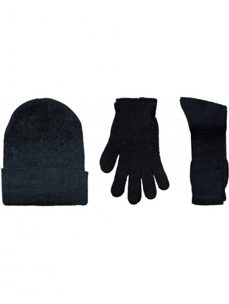 Skullies & Beanies Winter Beanies & Gloves For Men & Women- Warm Thermal Cold Resistant Bulk Packs - Mens 3 Pc Combo a - CS18...