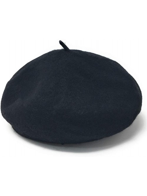 Berets Wool Beret French Hat Artist Hat Casual Hat for Autumn and Winter Fashion Hat for Women - Black - CO192QZCMZQ $26.83