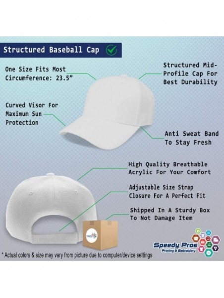 Baseball Caps Custom Baseball Cap Train Embroidery Dad Hats for Men & Women Strap Closure 1 Size - White - CT18Y623IAS $15.28