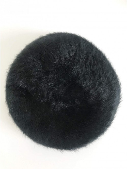 Berets Women Winter French Beret Hat Wool Knit Berets Beanie Classic Warm Casual Hat - Black - CR18Z4T9SIL $18.58