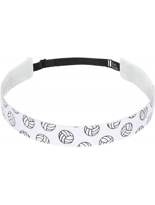 Headbands Non Slip Headbands for Girls - BaniBands Sports Headband - No Slip Band Design - Volleyball-white - CN17Y07AZ66 $13.85
