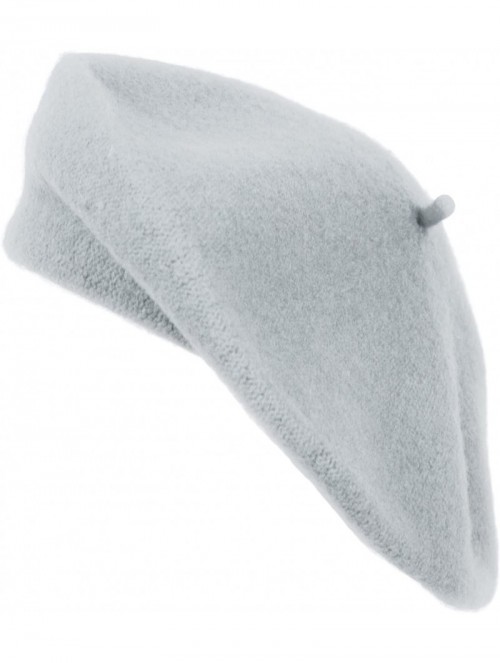 Berets Nollia Women's Solid Color Beret Hat - Silver - CL12J2VA2PL $14.39