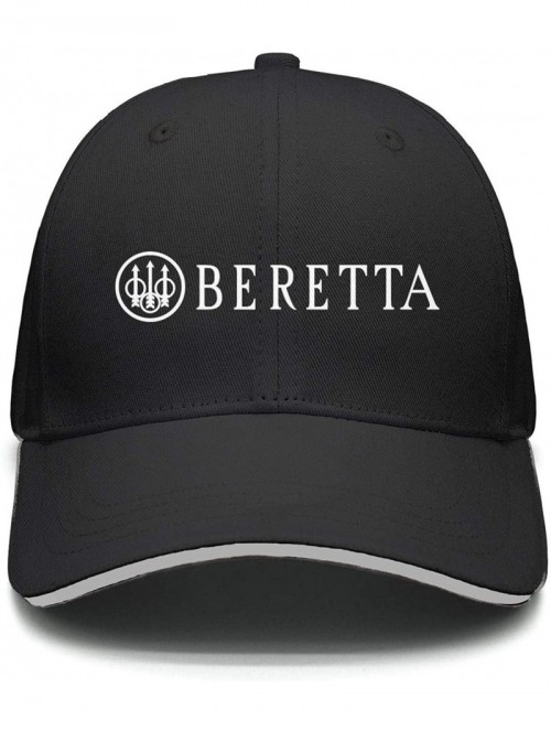 Baseball Caps Dad Beretta-Logo- Strapback Hat Best mesh Cap - Black-41 - C518RC7OZY9 $17.81