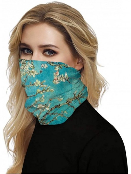 Balaclavas Van Gogh Balaclava for Women Men Headwear Bandana Head Wrap Scarf Neck Warmer Headband - Almond Blossom - CH1982XI...