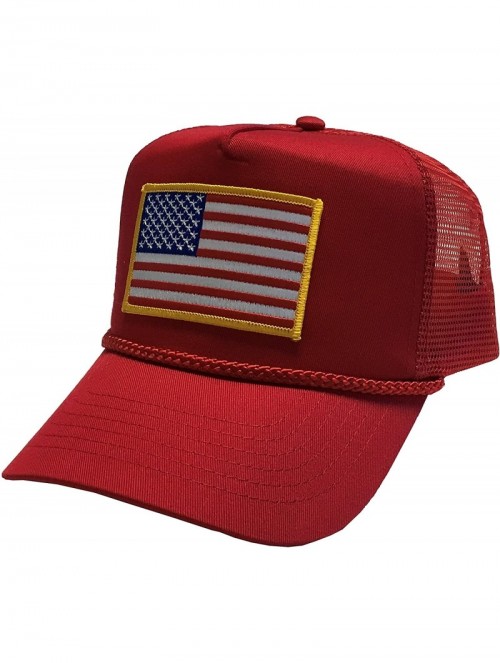 Baseball Caps Flag of The United States of America Adjustable Unisex Adult Hat Cap - Red/Mesh - C9184YUMCMR $15.21