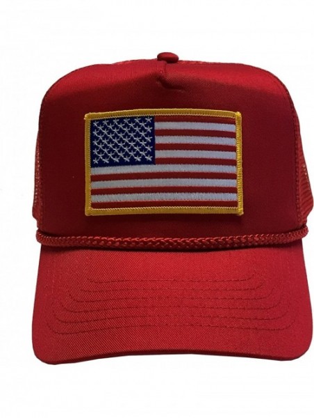 Baseball Caps Flag of The United States of America Adjustable Unisex Adult Hat Cap - Red/Mesh - C9184YUMCMR $15.21