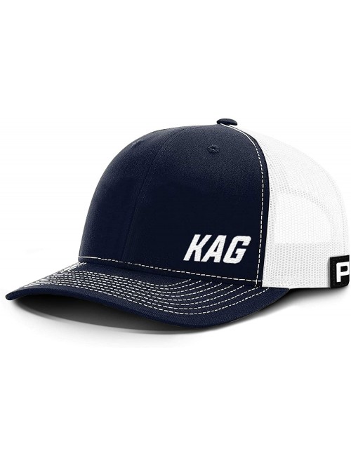 Baseball Caps Trump 2020 KAG Lower Left Back Mesh Hat- Trump Hat - Navy Front / White Mesh - C618XE6HHMD $29.61