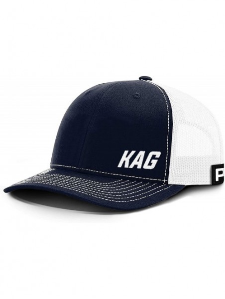 Baseball Caps Trump 2020 KAG Lower Left Back Mesh Hat- Trump Hat - Navy Front / White Mesh - C618XE6HHMD $29.61