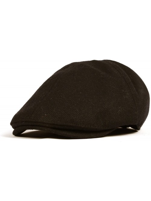 Newsboy Caps Wool Newsboy Hat Flat Cap SL3021 - Darkbrown - C312OBDUMYJ $23.27