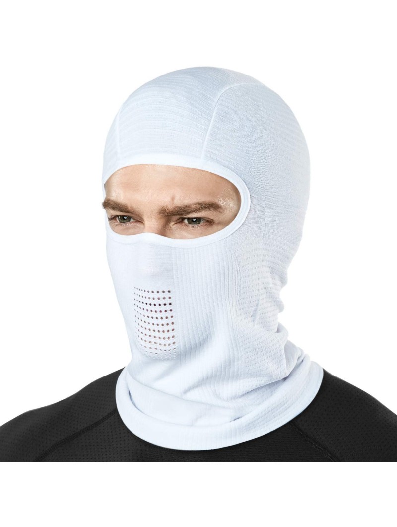 Balaclavas Winter Balaclava Mask Face Cover Thermal Fleece Helmet Liner Unisex - Windproof Balaclava(yzb10) - White - CJ18OS3...