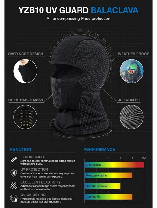 Balaclavas Winter Balaclava Mask Face Cover Thermal Fleece Helmet Liner Unisex - Windproof Balaclava(yzb10) - White - CJ18OS3...