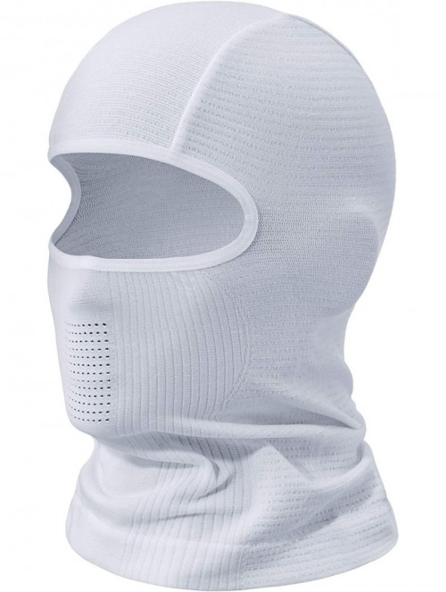 Balaclavas Winter Balaclava Mask Face Cover Thermal Fleece Helmet Liner Unisex - Windproof Balaclava(yzb10) - White - CJ18OS3...