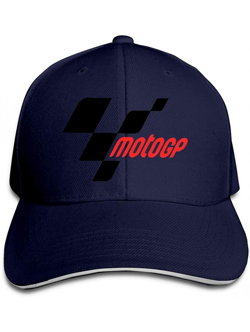 Baseball Caps Moto GP Unisex Adjustable Baseball Caps Peaked Sandwich Hat Sports Outdoors Snapback Cap - Navy - CD18QXHTTHM $...