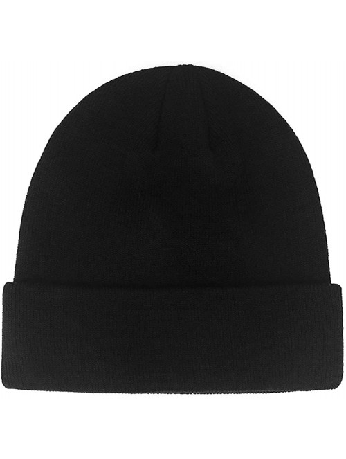 Skullies & Beanies Slouchy Beanie Cap Knit hat for Men and Women - Black - C018KHR76CI $14.90