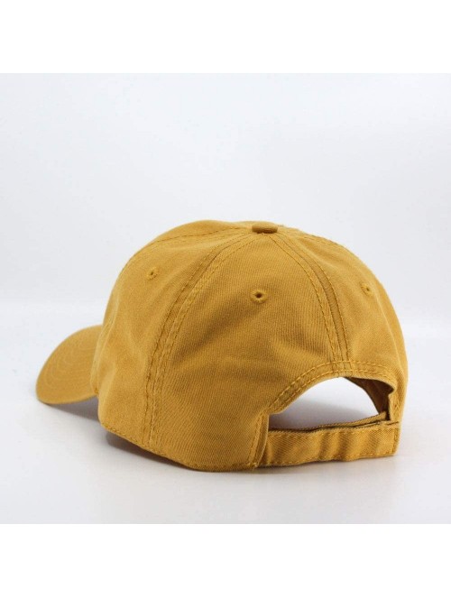 Baseball Caps Classic Washed Cotton Twill Low Profile Adjustable Baseball Cap - Mustard - CE128GCV4MX $18.43