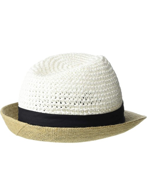 Fedoras Women's Fedora - White/Black - CQ19258IWH3 $25.59