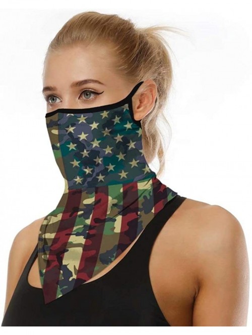 Skullies & Beanies Face Scarf Bandana Ear Loops Face Mask Rave Balaclava Men Women Neck Gaiters Dust Wind Motorcycle Mask Hea...