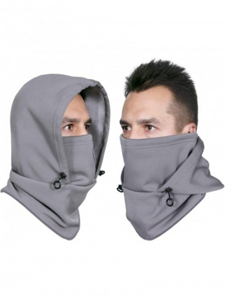 Balaclavas Balaclava Outdoor Sport Hoodie Face Warmer- Thermal Windproof Hood - Gray - CD18ZSGZDTY $17.08