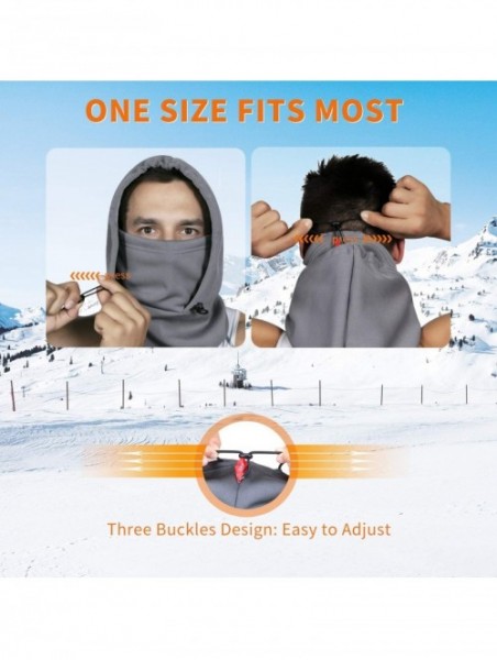 Balaclavas Balaclava Outdoor Sport Hoodie Face Warmer- Thermal Windproof Hood - Gray - CD18ZSGZDTY $17.08