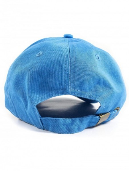 Baseball Caps Polo Style Baseball Cap Ball Dad Hat Adjustable Plain Solid Washed Mens Womens Cotton - Blue - CV18W0QIU7E $11.09