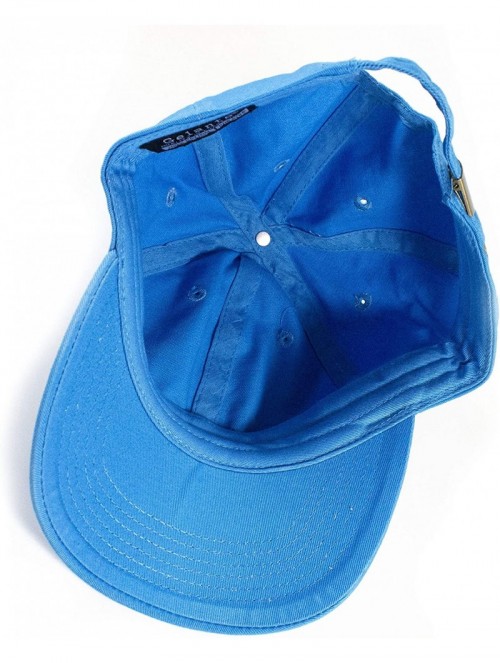 Baseball Caps Polo Style Baseball Cap Ball Dad Hat Adjustable Plain Solid Washed Mens Womens Cotton - Blue - CV18W0QIU7E $11.09