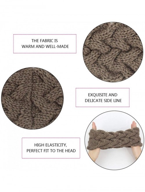 Headbands Womens Beanie Hats - Womens Stretchy Horsetail Hats Skullies Messy Bun Beanie Hats Winter Head Warmer for Women - C...