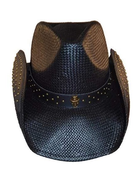 Cowboy Hats Omen with a Twist Skull Band Drifter Black - C018O5CY97H $53.67