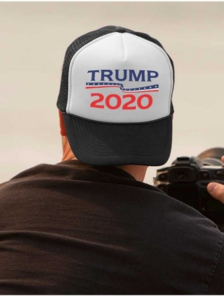 Baseball Caps Trump 2020 Hat President Donald Trump Campaign Mesh Cap Trucker Hat - Red/White - C118CU3HAW7 $13.40