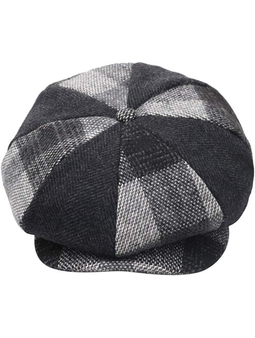 Newsboy Caps Wool Newsboy Cap for Men Women - Classic Vintage Gatsby Lvy Cabbie Hat Flat Beret Cap Adjustable Size - CJ18AKLL...