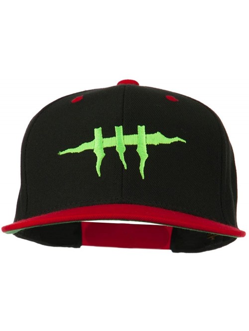 Baseball Caps Halloween Monster Stitches Embroidered Snapback Cap - Black Red - CO11ONZ5OLZ $30.23