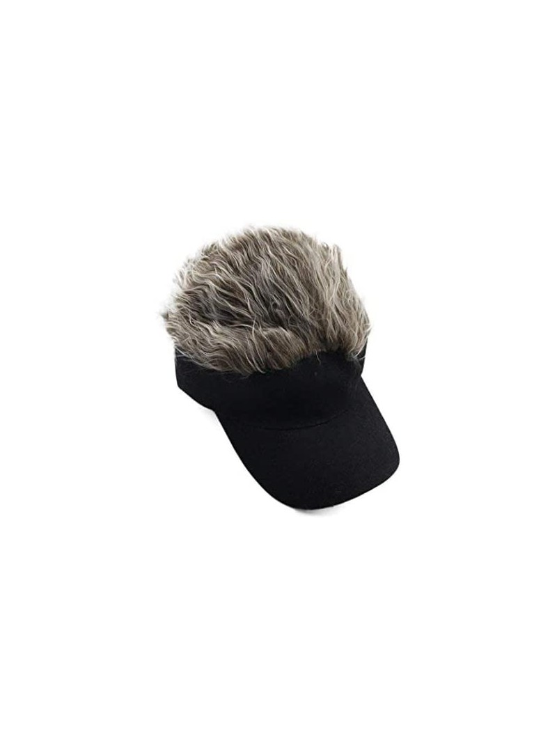 Sun Hats Flair Hair Sun Visor Cap with Fake Hair Wig Baseball Cap Hat - Color2* - C818SA6T9SO $21.87