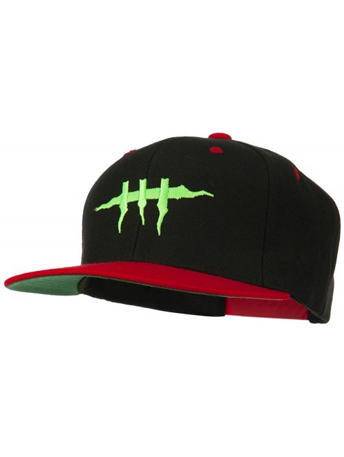 Baseball Caps Halloween Monster Stitches Embroidered Snapback Cap - Black Red - CO11ONZ5OLZ $30.23