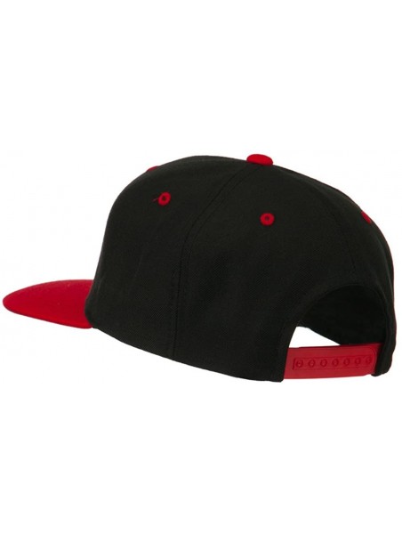 Baseball Caps Halloween Monster Stitches Embroidered Snapback Cap - Black Red - CO11ONZ5OLZ $30.23