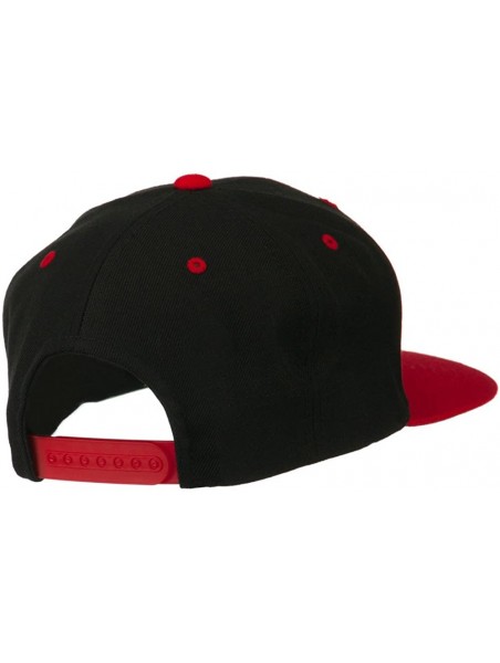 Baseball Caps Halloween Monster Stitches Embroidered Snapback Cap - Black Red - CO11ONZ5OLZ $30.23