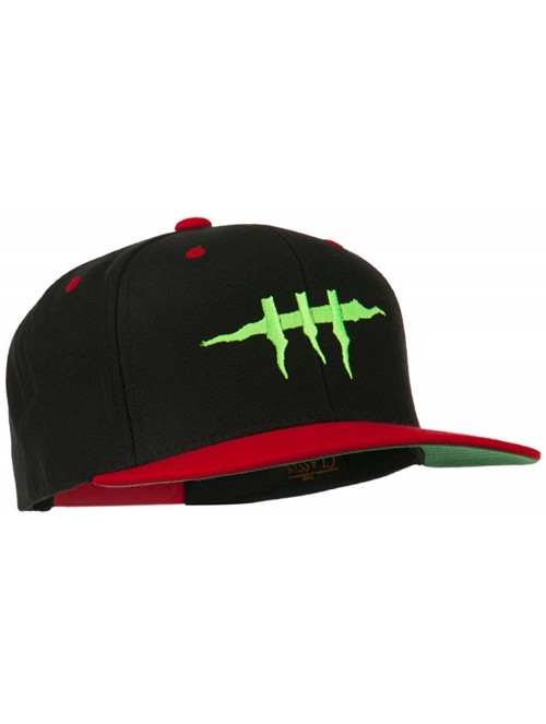 Baseball Caps Halloween Monster Stitches Embroidered Snapback Cap - Black Red - CO11ONZ5OLZ $30.23