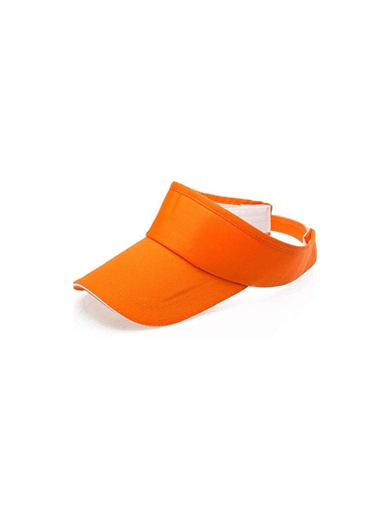 Sun Hats Men Women Summer Visor Sun Plain Hat Cap Sun Hat - Red - CQ18QHIMWQO $11.10