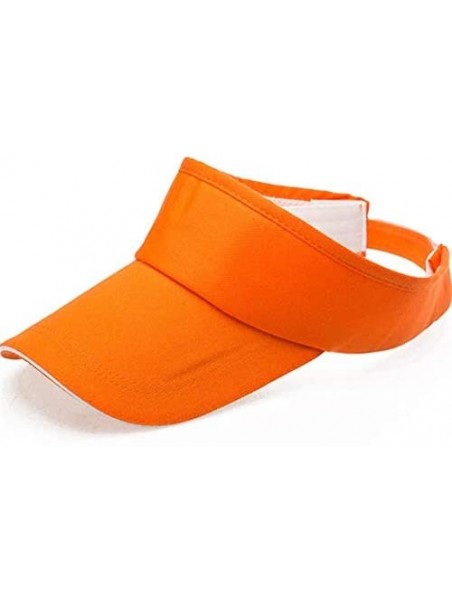 Sun Hats Men Women Summer Visor Sun Plain Hat Cap Sun Hat - Red - CQ18QHIMWQO $11.10