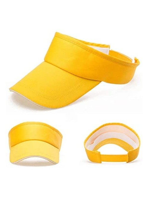 Sun Hats Men Women Summer Visor Sun Plain Hat Cap Sun Hat - Red - CQ18QHIMWQO $11.10