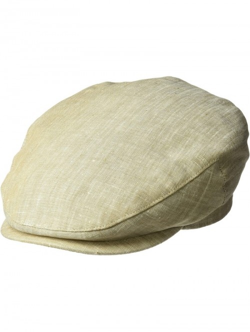 Newsboy Caps Men's 100% Linen Ivy Hat with Cotton Lining - Beige - CU17YR42L9M $38.12