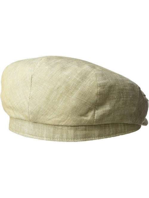 Newsboy Caps Men's 100% Linen Ivy Hat with Cotton Lining - Beige - CU17YR42L9M $38.12