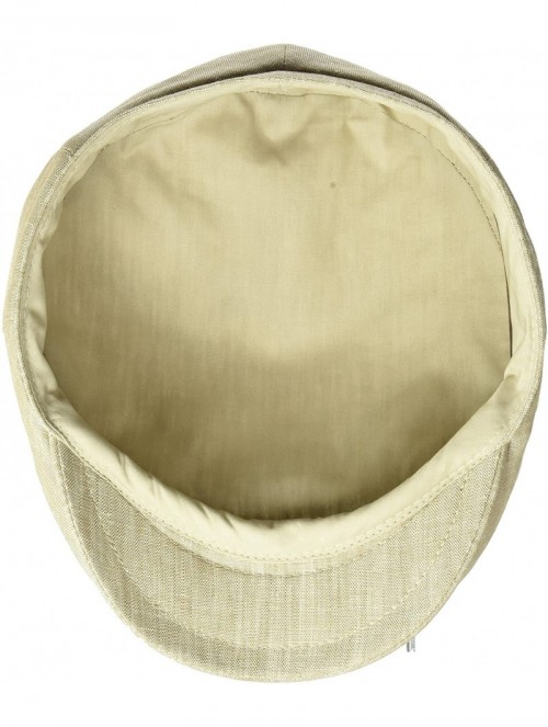 Newsboy Caps Men's 100% Linen Ivy Hat with Cotton Lining - Beige - CU17YR42L9M $38.12