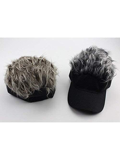 Sun Hats Flair Hair Sun Visor Cap with Fake Hair Wig Baseball Cap Hat - Color2* - C818SA6T9SO $21.87